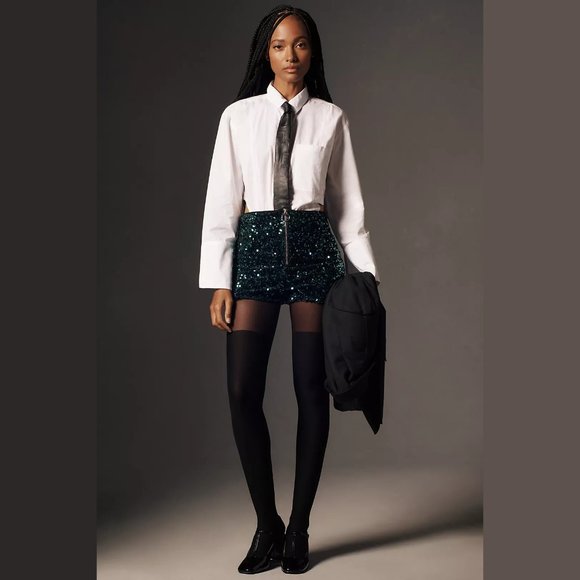 NEW Maeve Sizes 8, 10 Women's Sequin Shorts - Holly - Picture 5 of 5